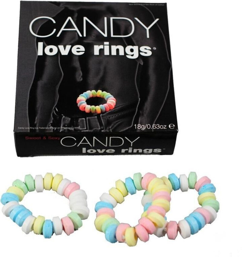 Anneau pour pénis en bonbon Candy Love Ring. Anneau pour le pénis en bonbon mangeable, de taille universelle. Paquet de 3 anneau.