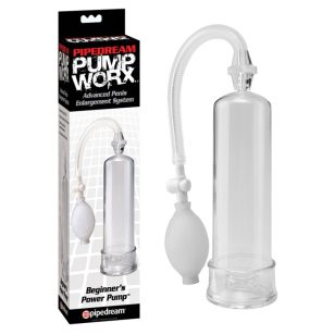 Pompe à pénis Beginner Power Worx transparente