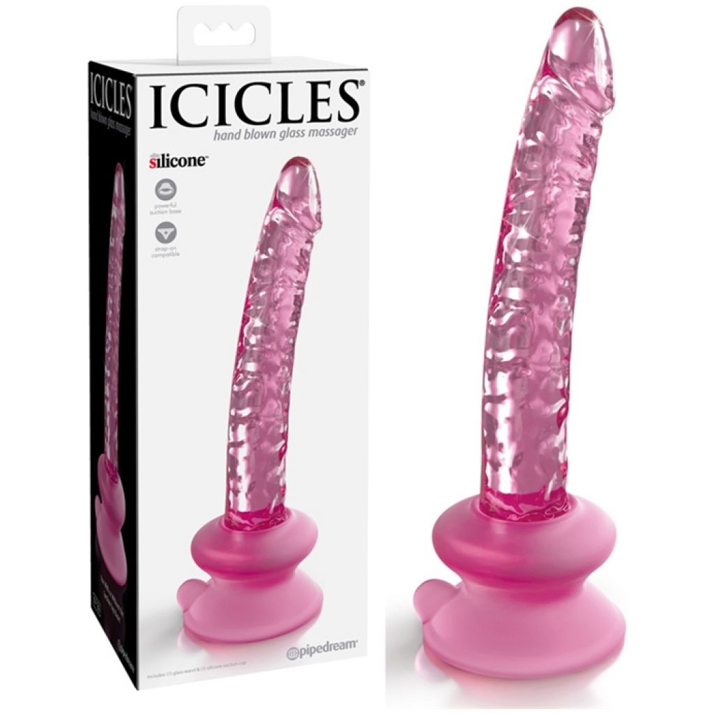 Dildo en verre rose Icicle no 86