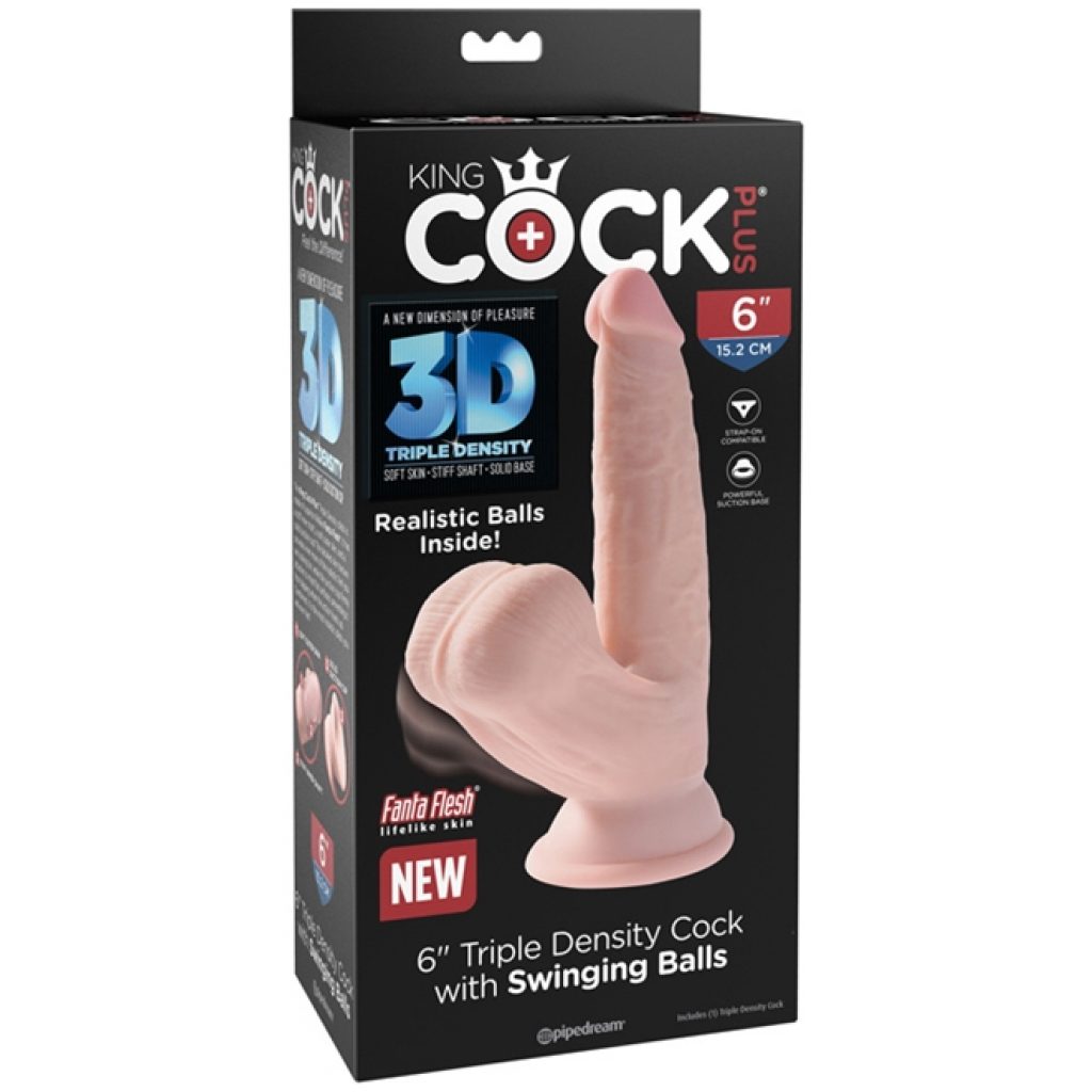 Dildo réaliste King Cock Plus 6 pouces avec testicules