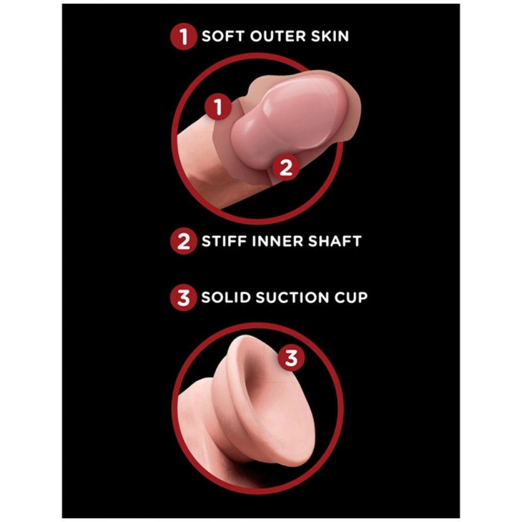 Dildo réaliste King Cock Plus 6 pouces avec testicules
