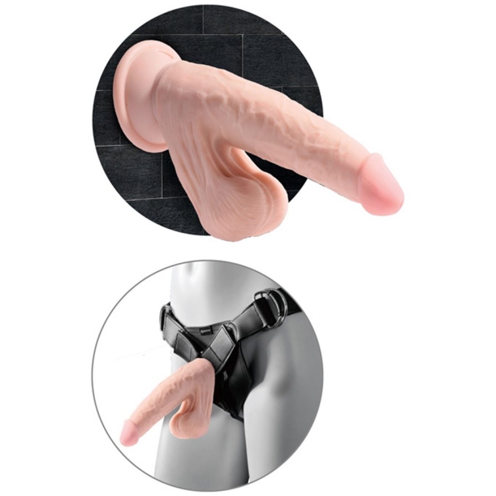Dildo réaliste King Cock Plus 8 pouces avec testicules