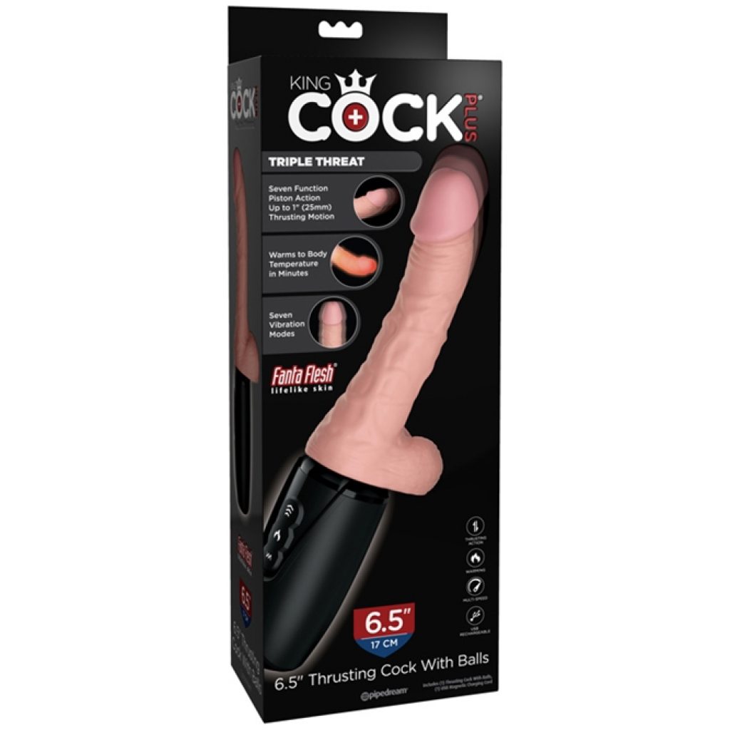 Vibrateur réaliste King Cock Plus chauffant avec mouvement – Image 8