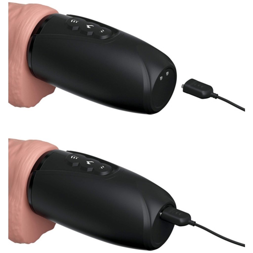 Vibrateur réaliste King Cock Plus chauffant avec mouvement