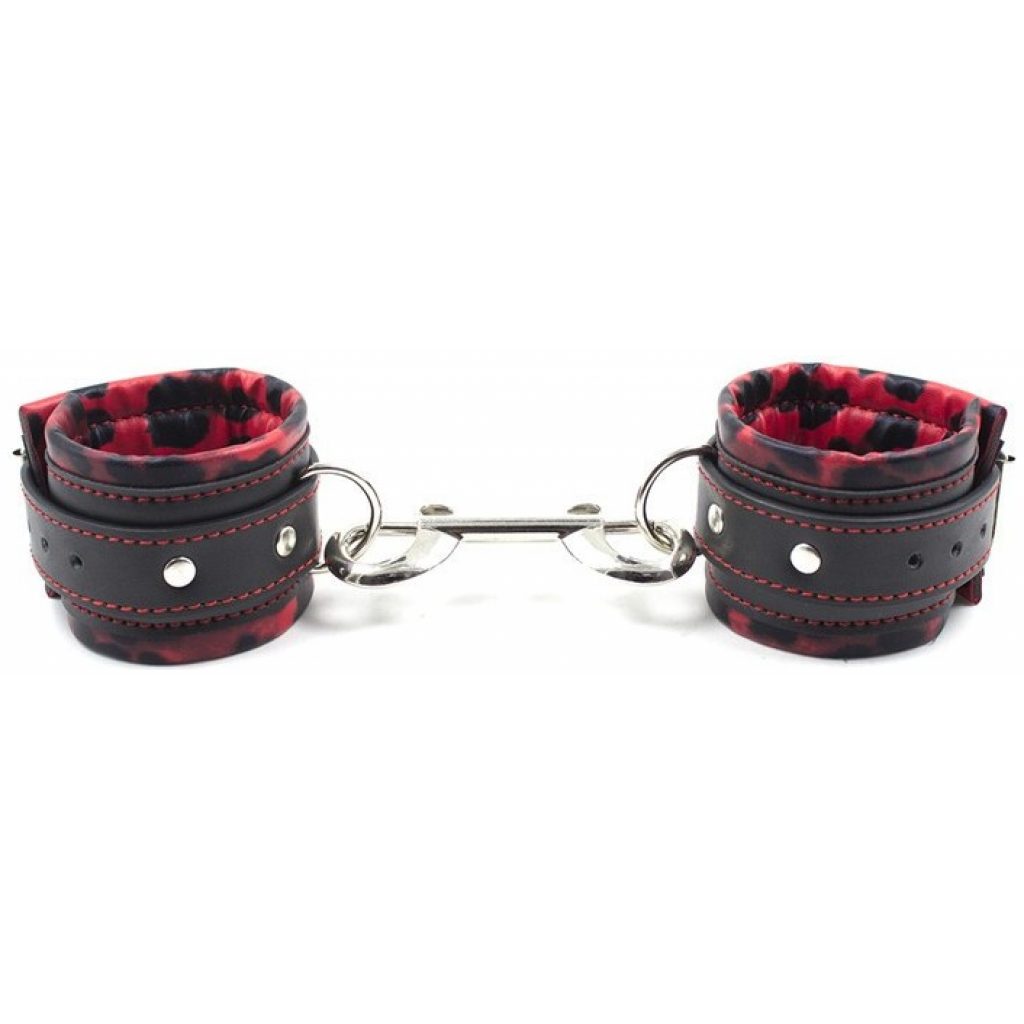 Red and black leopard handcuff