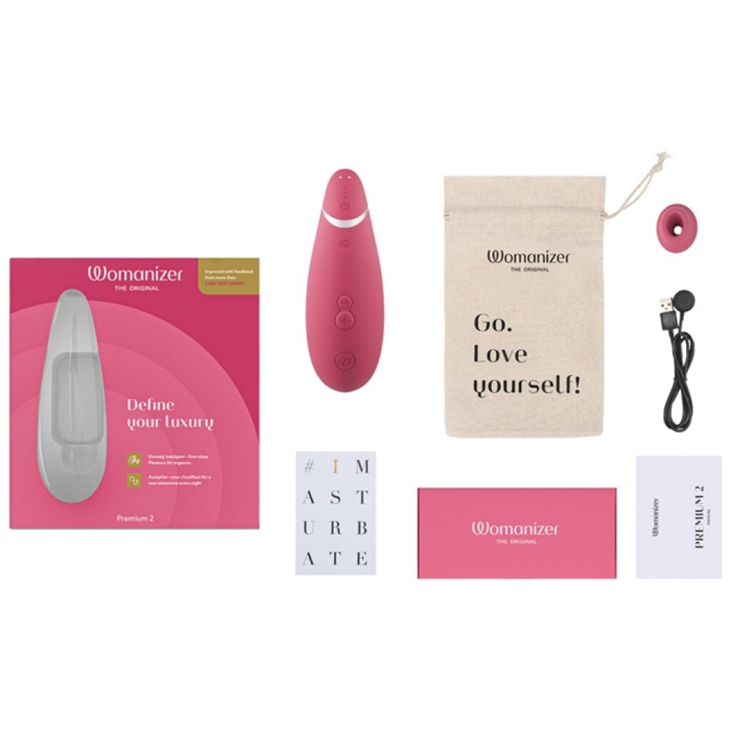 Womanizer Premium 2 framboise stimulateur clitoridien rechargeable