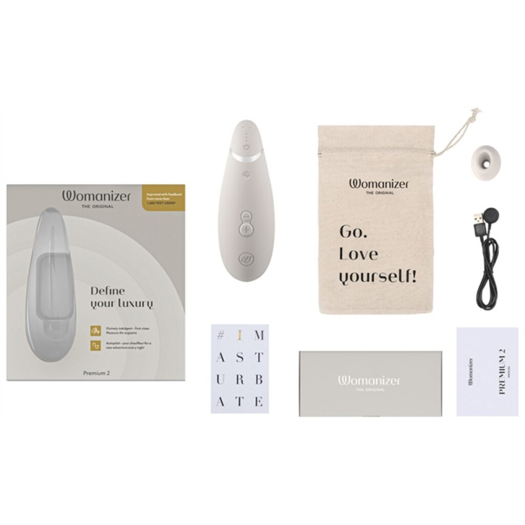 Womanizer Premium 2 gris stimulateur clitoridien rechargeable