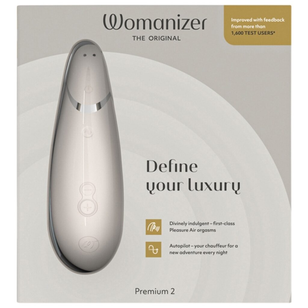 Womanizer Premium 2 gris stimulateur clitoridien rechargeable