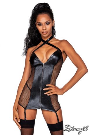 Stretch fishnet garter slip by Dreamgirl