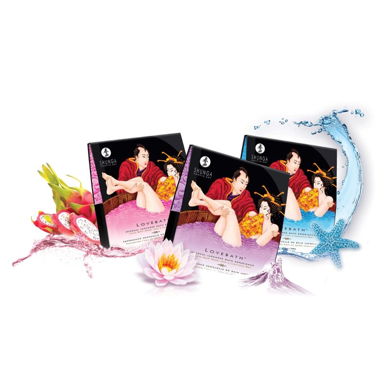 Gel de bain Lovebath de Shunga offert en 3 fragrances
