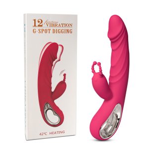 Vibrateur double action chauffant Pinky