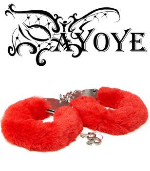 Handcuffs with red fur