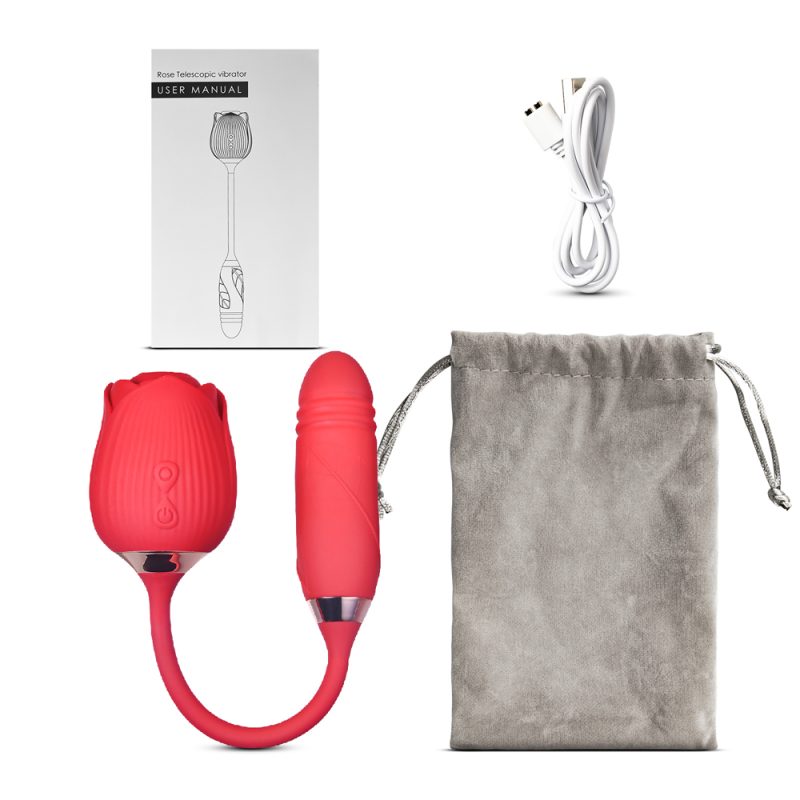 Pink clitoris stimulator with vibrator - Image 3