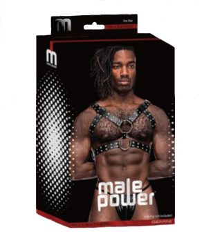 Nubuck leather chest harness