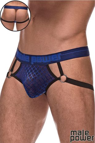 Semi-sheer stretch mesh jock