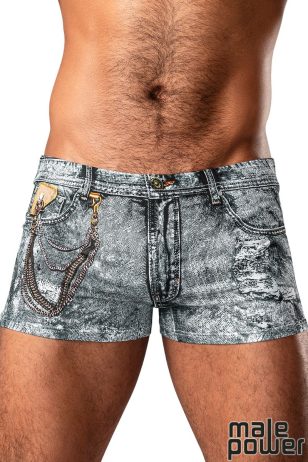 Stretch cotton mini shorts