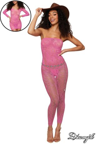 Versatile Bodystocking in Leopard Mesh