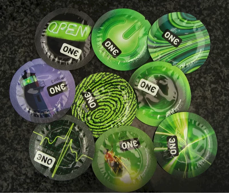 One phosphorescent condom that glow in the dark!