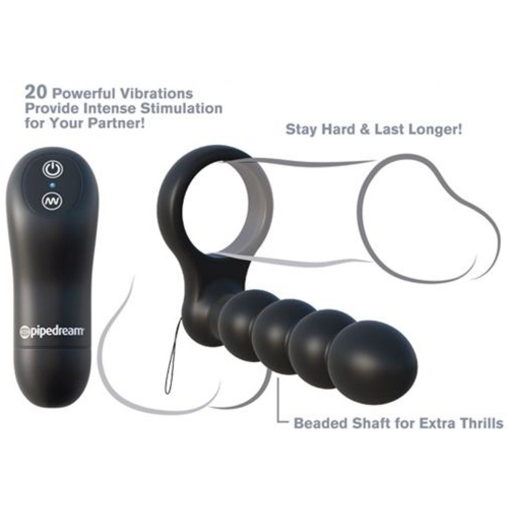 Anneau vibrant/vibrateur anal noir C-Ringz – Image 2