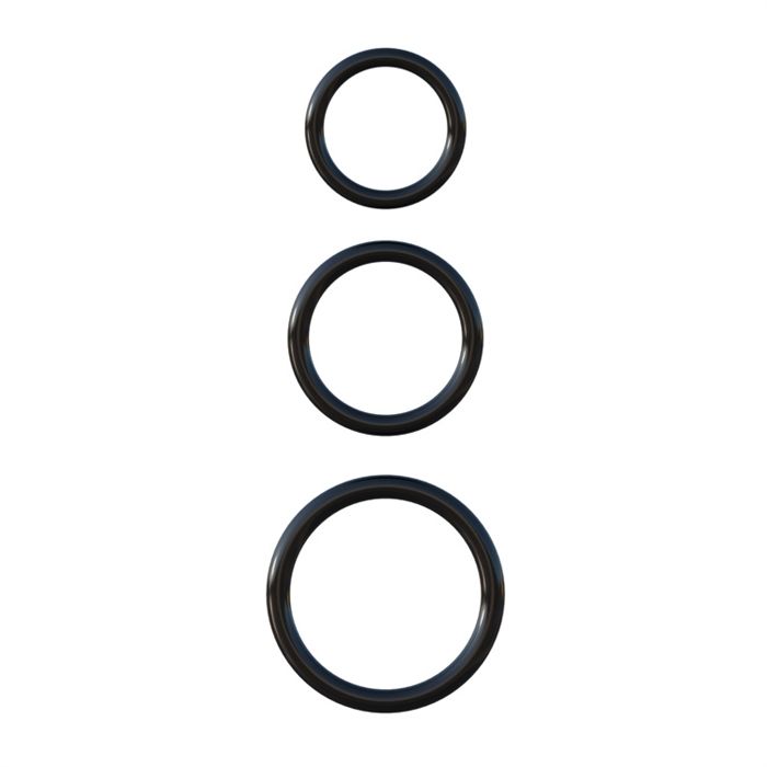 Anneau d'érection C-Ringz silicone noir boite de trois – Image 3