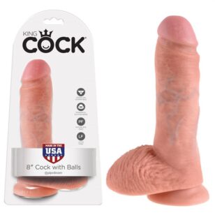 8 Inch Realistic King Cock Dildo with Suction Cup