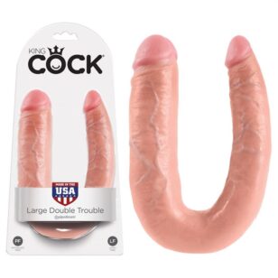 King Cock 7 Inch U-Shaped Double Dildo