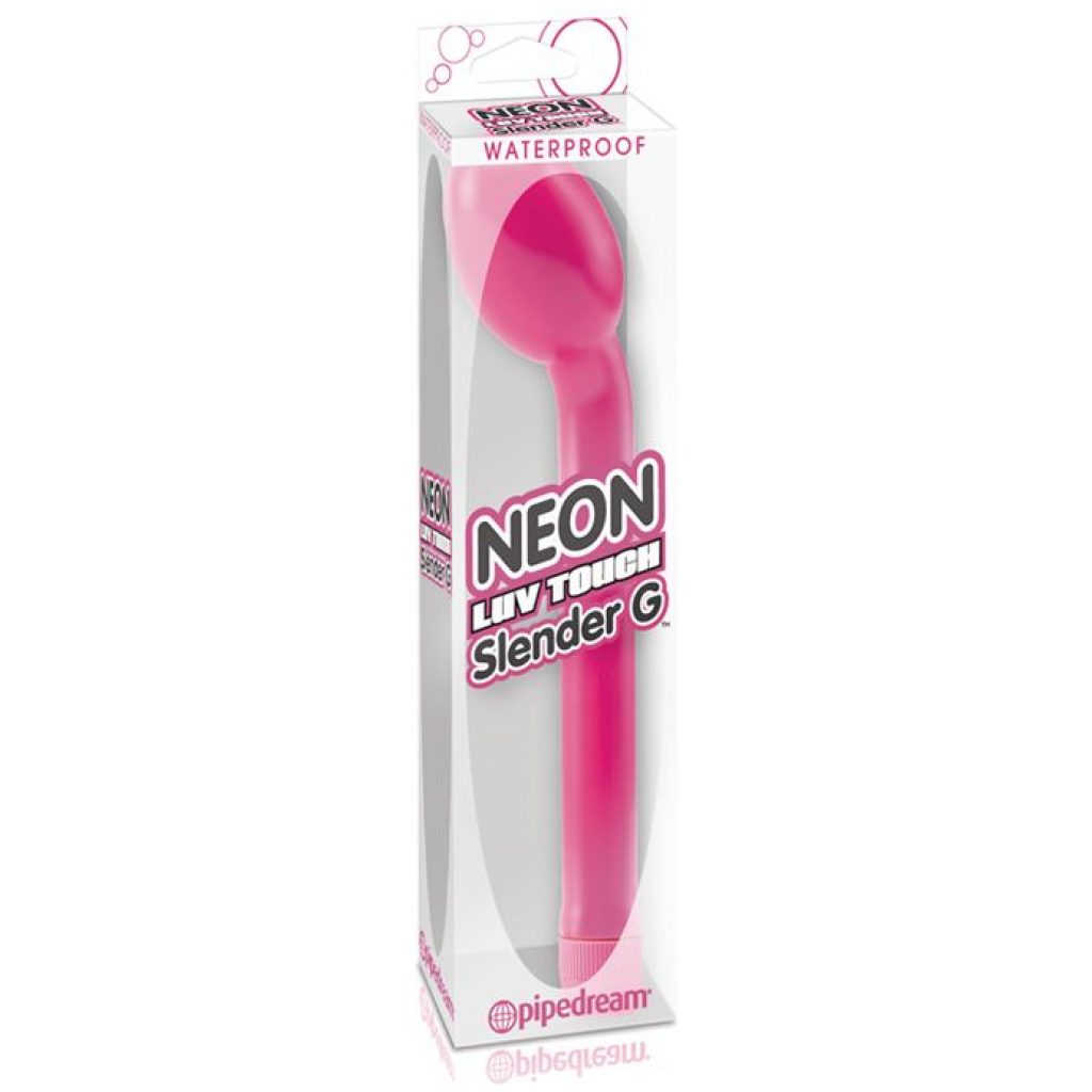 Optimisez votre expérience intime avec le vibrateur point G Neon Luv Touch rose.