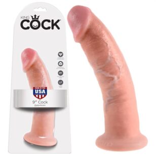 King Cock Realistic Dildo with Suction Cup 9 Inch