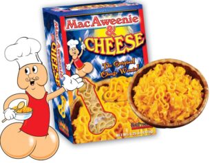 Penis shape cheese pasta