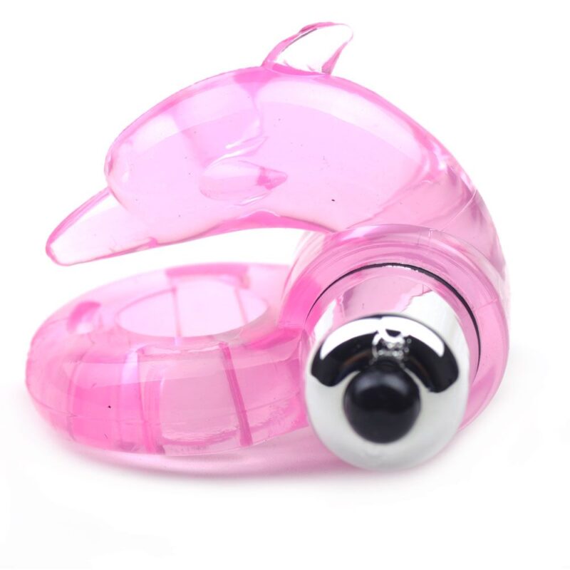 Vibrating dolphin cock ring for penis/clitoral stimulation - Image 2