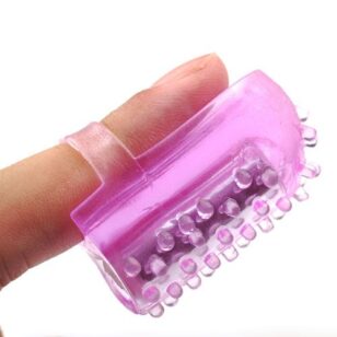 Mini finger jelly pink vibrator with one speed