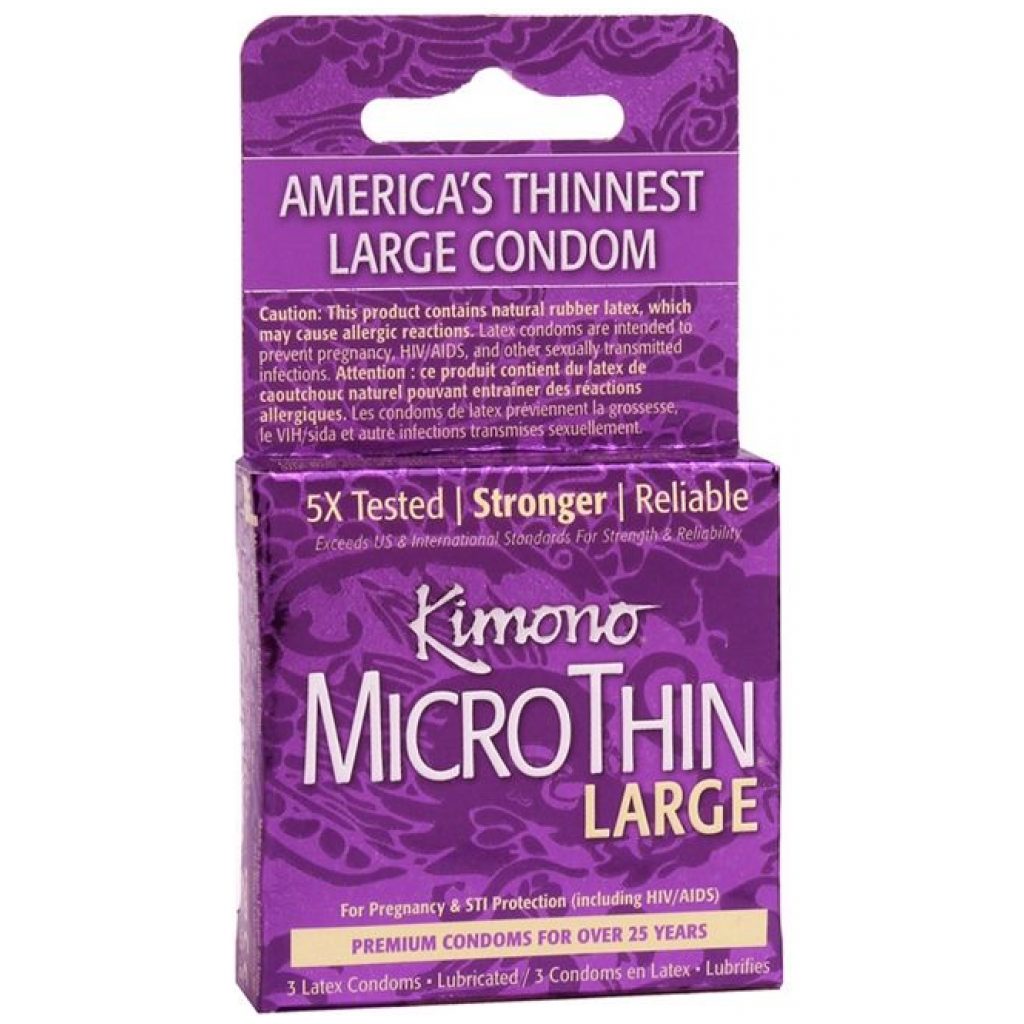 Le condom de grande taille le plus mince en Amérique.