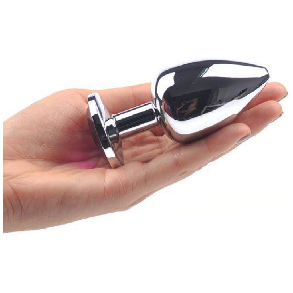 Large anal plug with clear diamond jewelry - Image 2