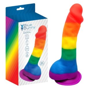 Pride dildo with balls and quality suction cup