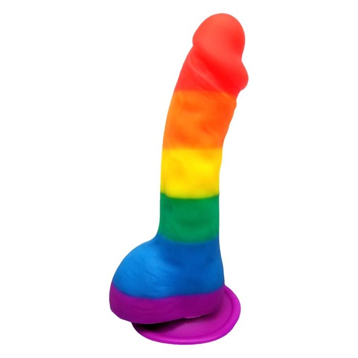 Dildo pénis de la fierté gaie avec testicules et ventouse – Image 3