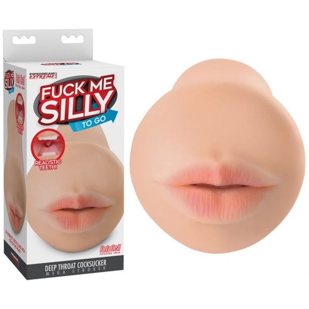 Le masturbateur réaliste Fuck Me Silly Deep Throat astucieusement dimensionné pour être à la fois réaliste et compact.