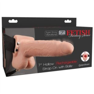 Fetish Fantasy hollow 7” strap-on rechargeable