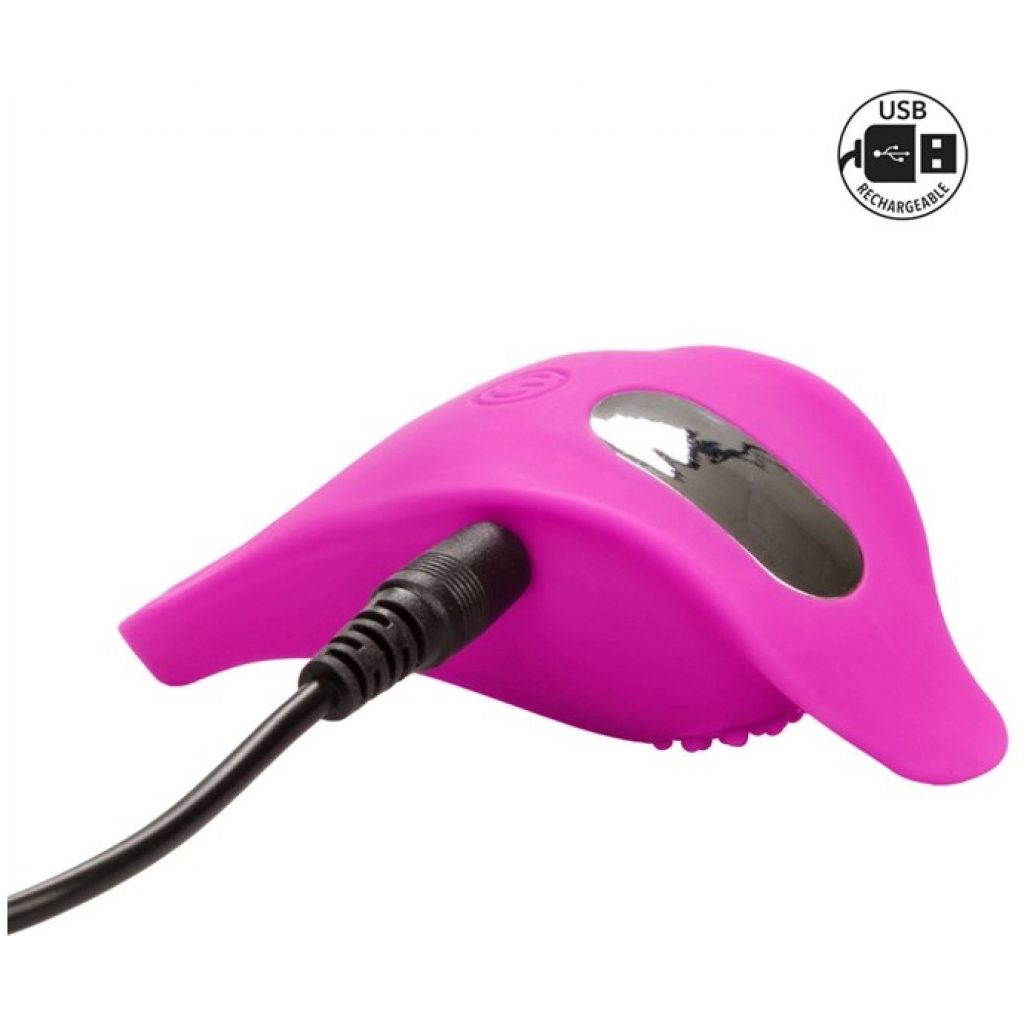 Teasing enhancer vibrating pink waterproof cock ring - Image 2