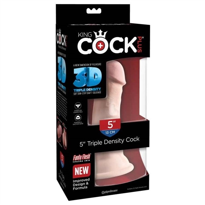 King Cock Plus 5 inch triple density flesh dildo - Image 9