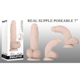 Real Supple poseable realistic dildo 7″