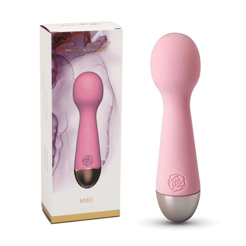 Petit vibrateur Miki rose rechargeable très silencieux en silicone de qualité médical avec protubérance pour un maximum de sensation et pour facilement exciter le point-G.