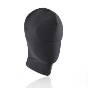 Black polyester hood without holes