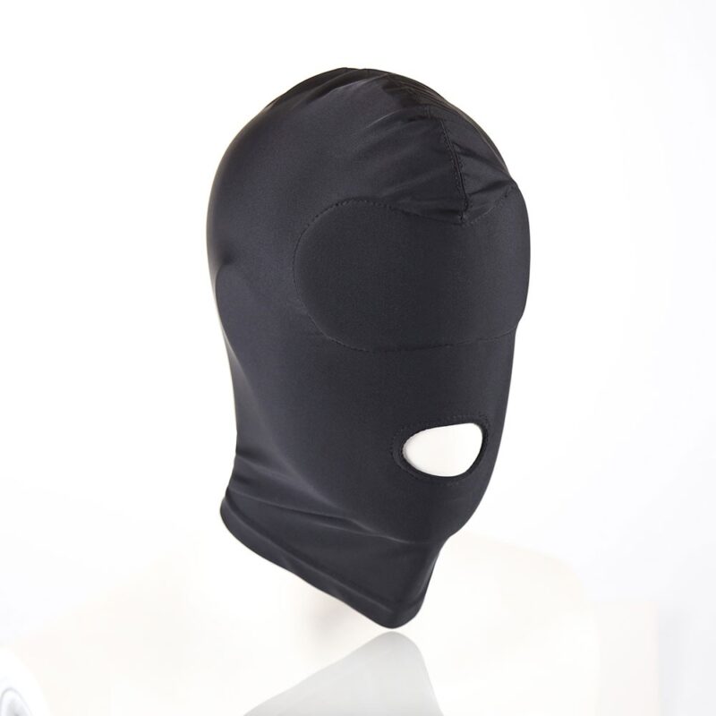 Black polyester open mouth hood - Image 2