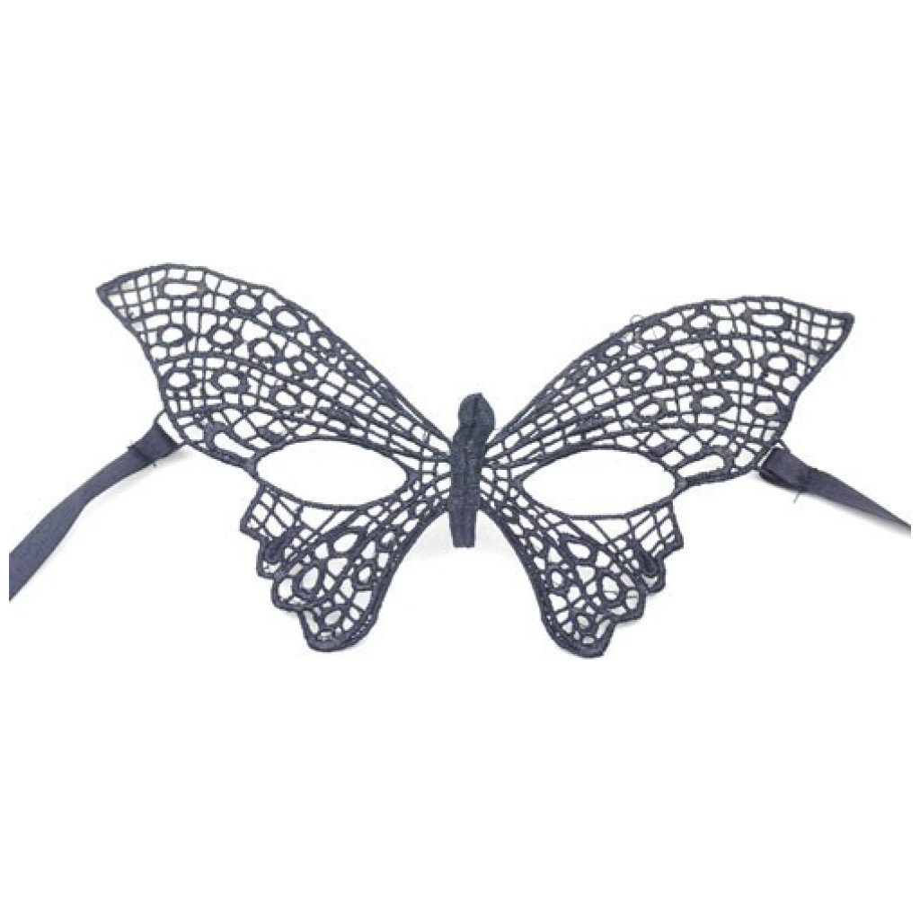 Masque en dentelle noire avec papillon