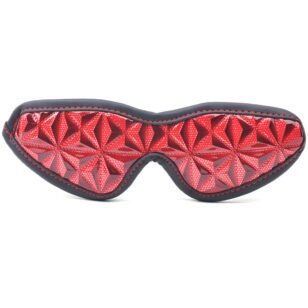 Red embossed mask