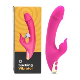 Rechargeable Pink rabbit vibrator with suction