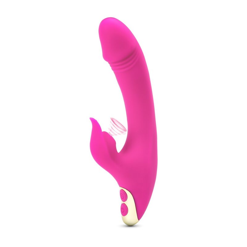 Vibrateur lapin rose avec succion – Image 2