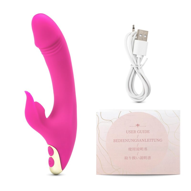 Vibrateur lapin rose avec succion – Image 3