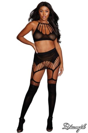 Dreamgirl bodystocking 2 pieces Garter set
