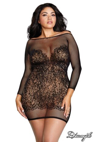 Dreamgirl queen size black versatile Chemise